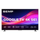Smart TV Semp 55 Polegadas LED 4K S61 WiFi Bluetooth Google TV 3 HDMI HDR10 Dolby Audio 55S61