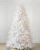 Árvore de Natal Branca Classic com Galhos Articulados, Suporte Metálico e Micro LEDs Embutidos