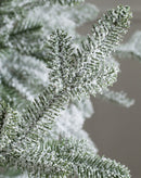 Árvore de Natal Nevada com Galhos Nevados, Suporte Metálico e Micro LEDs Embutidos