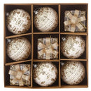 Kit 9 Peças Bolas De Natal 8CM