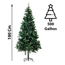 Árvore Natal Verde Pinheiro 180 Cm 500 Galhos Cheios Alemã