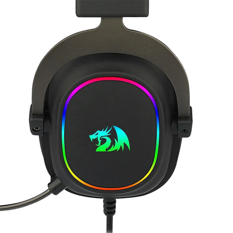 Headset Gamer Redragon Zeus X, Chroma Mk.II, RGB, Som Surround 7.1, Drivers 53mm, USB, Preto e Vermelho - H510-RGB